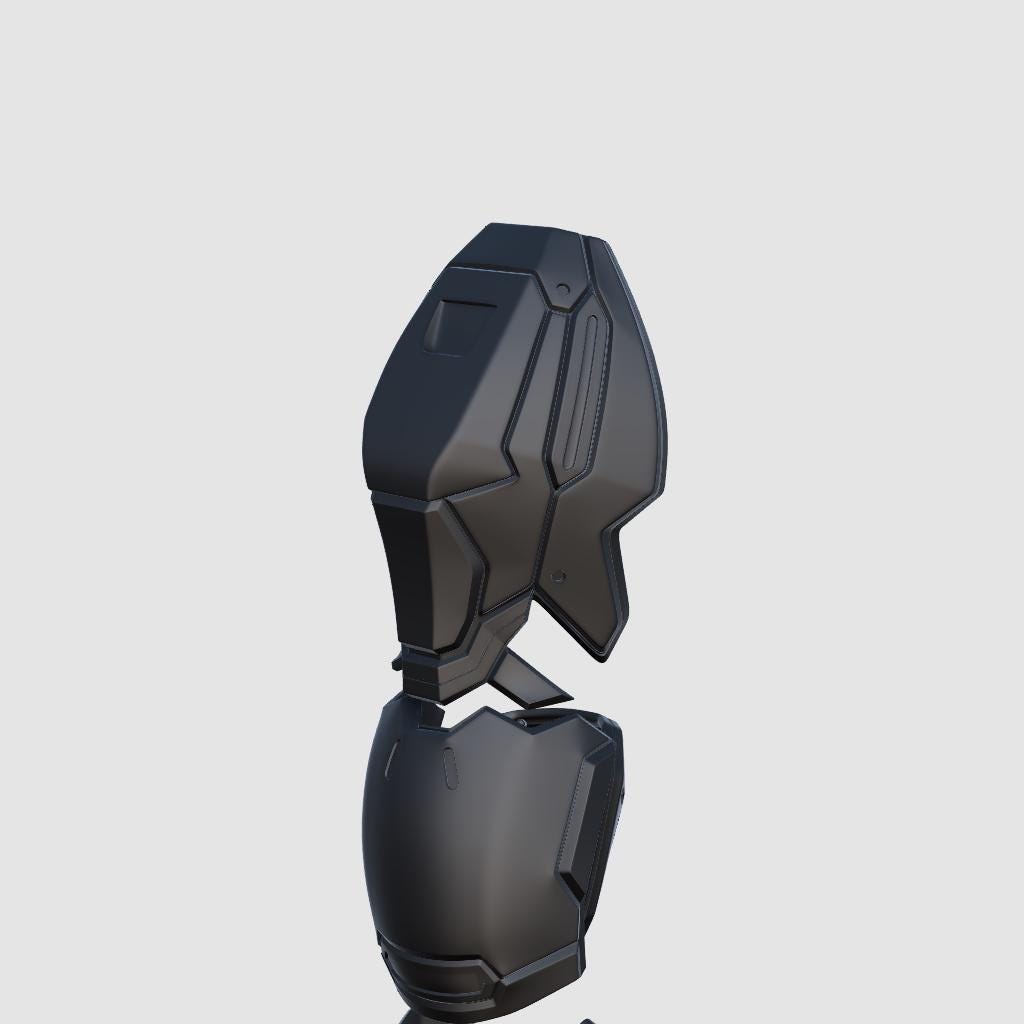Cybernetic arm armor 3D printed cosplay kit